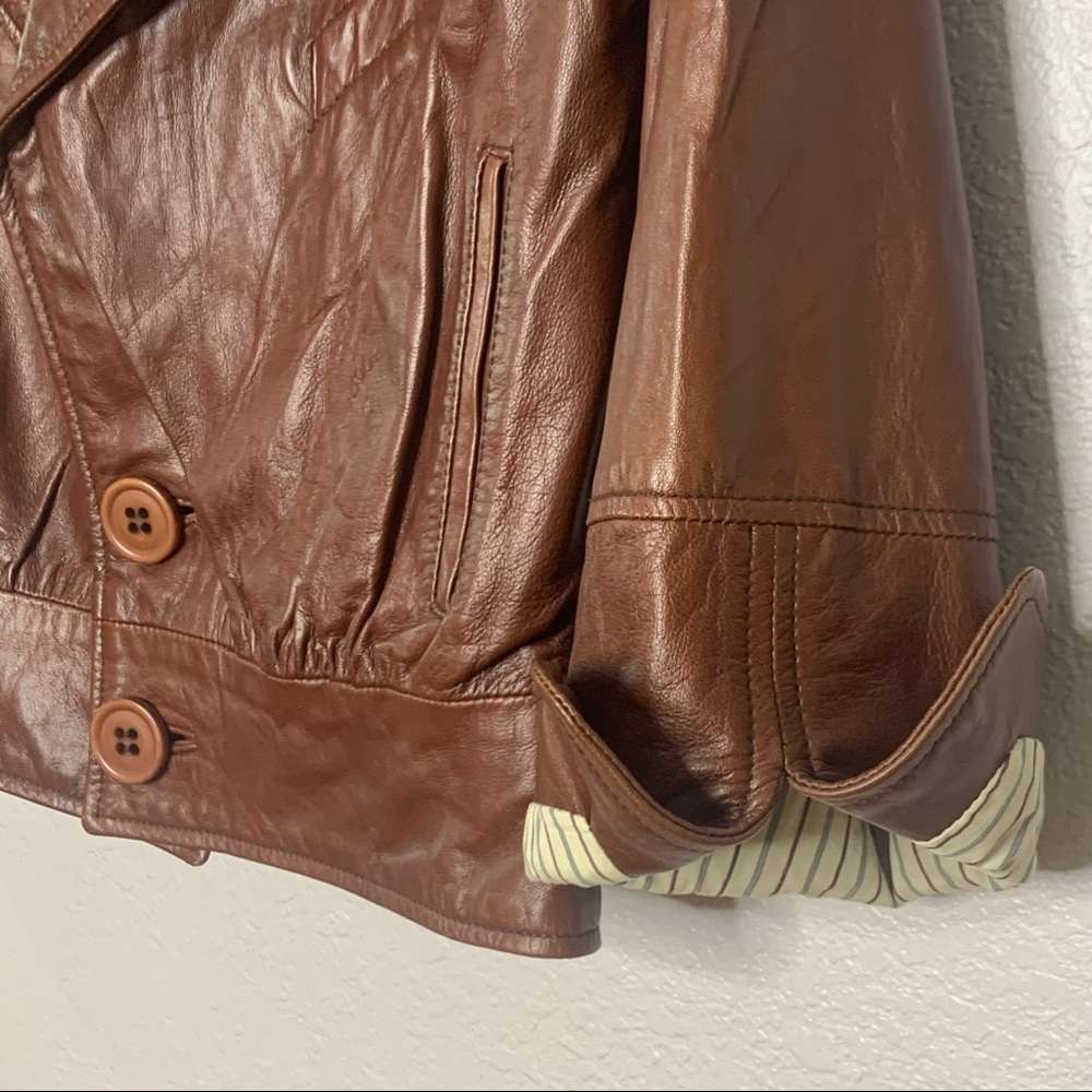 Mike & Chris Chocolate Leather Jacket - Picture 5 of 13